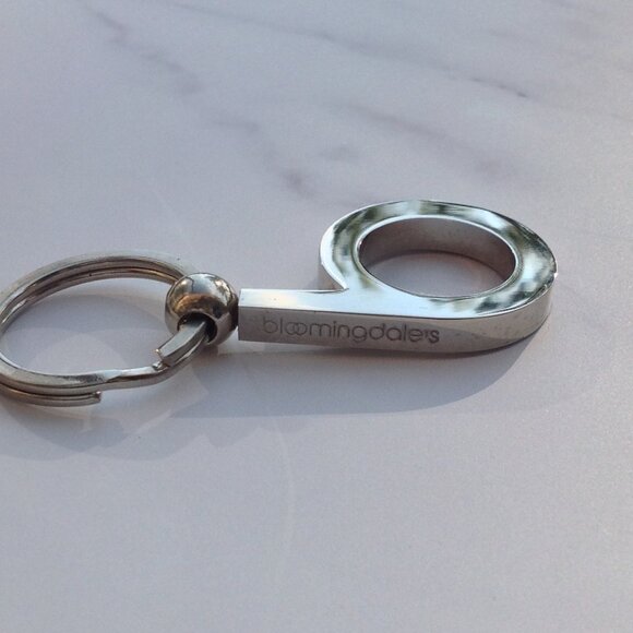 NOS Vintage 1980s Bloomingdales Initial Letter “b” Key Ring KeyChain Charm Fob - Picture 12 of 16